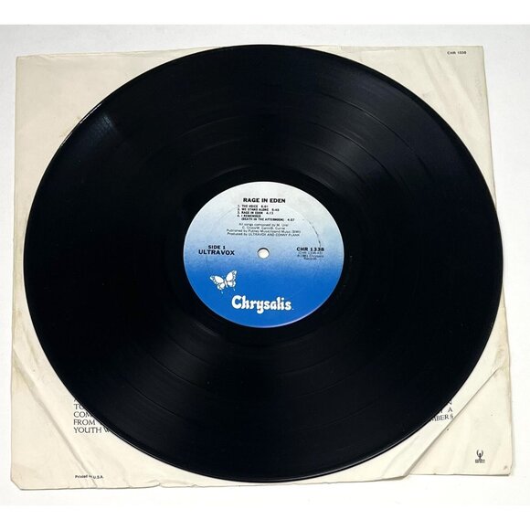 Lot 2 Ultravox Vienna & Rage In Eden 12" Vinyl Records 1980 1981 Chrysalis - Picture 6 of 10